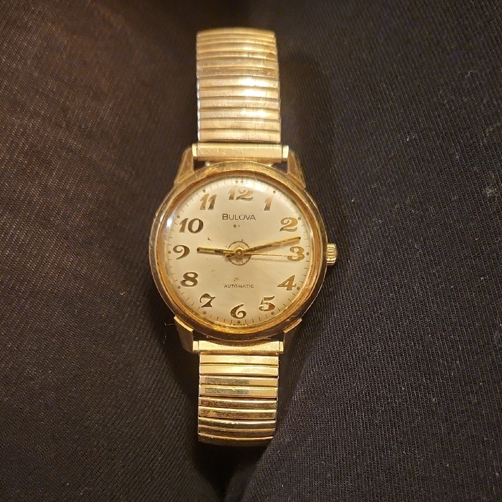 Vintage Bulova Mens Gold Plated Watch